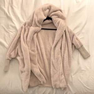 SHEIN Fluffy White Teddy Jacket